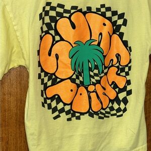 Zara Kids Tee with Orange Graphic and Palm Design